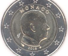2018 Monaco 2 euro coin VF condition