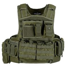 Invader Airsoft Mod Carrier Combo Molle Vest SAPI OD Green