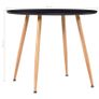 Dining Table Black and Oak 90x73.5 cm MDF Image 5