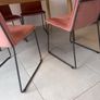 Light Oak Table & 4 pink velvet Chairs Image 6