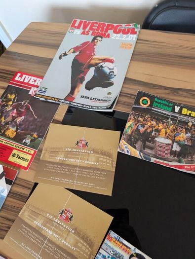 Huge 1990 80s vintage liverpool and some vintage Ireland soccer gear signed gear etc