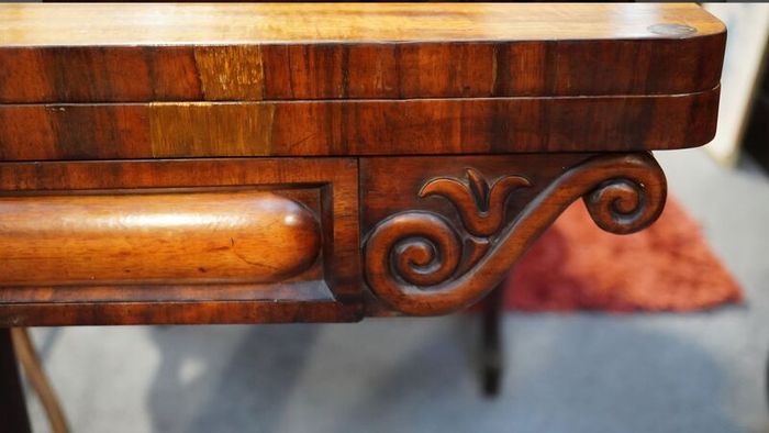 Antique Rosewood William IV Card Table (c.1830)