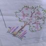 vintage hand embroidered tablecloth Image 2