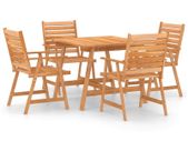 5 Piece Garden Dining Set Solid Acacia Wood