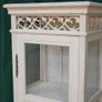 Slim Cream Glazed Display Cabinet with Drawers Image 5