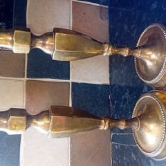 Brass plated candle sticks