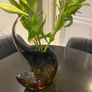 Contemporary large  heavy  studio glass vase Image 2