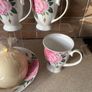 Newbridge Home Rose 5 Unused Mugs & Matching Candle Holdrr Image 4