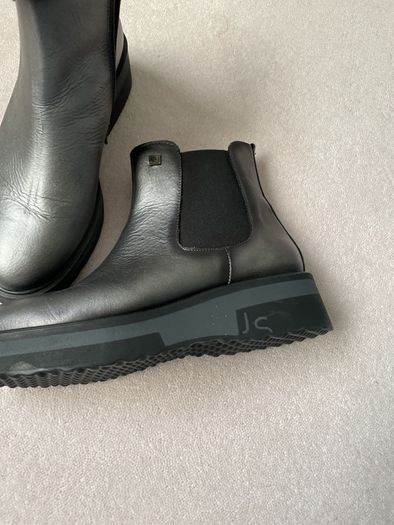 Jose Saenz grey metallic leather boots Size 39 boots