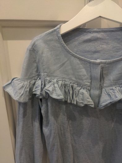 NEXT girls denim effect top
