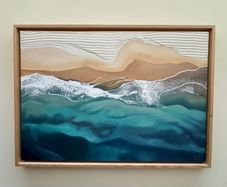 Large Framed Artwork by Lillian Ecock
