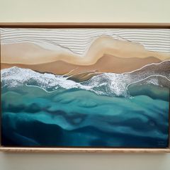 Large Framed Artwork by Lillian Ecock
