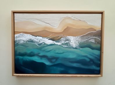 Large Framed Artwork by Lillian Ecock