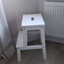 IKEA White Wooden 2 Step Ladder/Stool Image 3