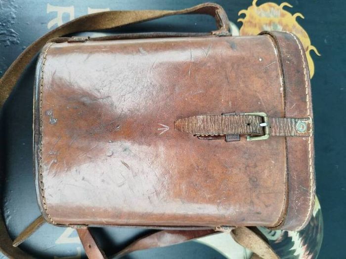 Vintage Leather Binoculars Case