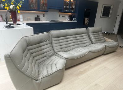 Italian Leather three piece sofa