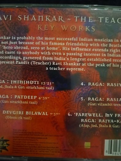 Ravi Shankar - The Teacher Key Works.