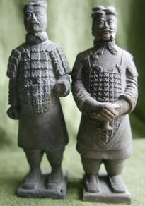 Vintage Terracotta Army Chinese Warrior Soldier Small Figurine Statue Figure