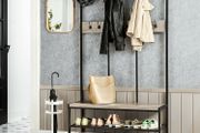 New XXL Metal Hall Tree Coat Hat Rack with Shoe Bench - FREE P&amp;P
