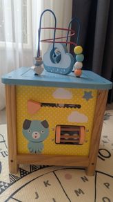 Wooden Activity Cube, Complete Set with Shapes