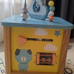Wooden Activity Cube, Complete Set with Shapes