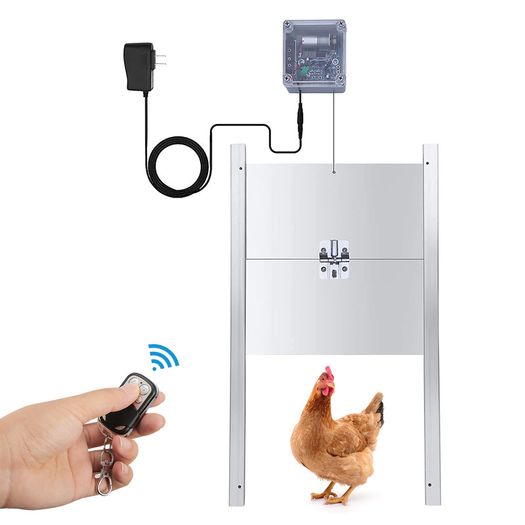EU Stock Upgraded Timing Control Chicken House Automatic Door Opener 110-220V Pets Dog Door Opener Power Failure Protection
