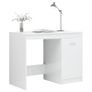 Desk High Gloss White 140x50x76 cm Chipboard Image 8