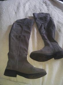 Grey Long Boots