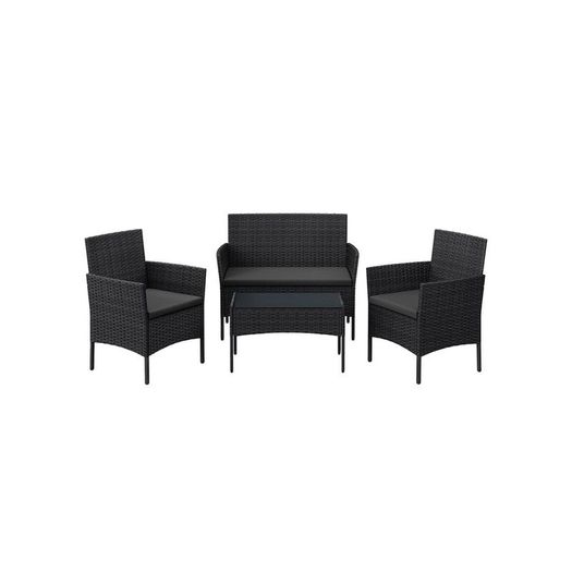 Garden Furniture Set, PE Polyrattan, Lounge Set, 4 pieces Patio Furniture, Outdoor, for Patio, Balcony, Garden