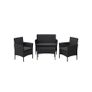 Garden Furniture Set, PE Polyrattan, Lounge Set, 4 pieces Patio Furniture, Outdoor, for Patio, Balcony, Garden Image 2
