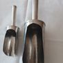 Vintage Stainless Steel Utility Scoop Set of  2. FREE tupperware container. Image 6