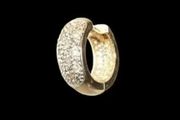 Vintage Hallmarked Yellow Gold Diamond Ear Cuff