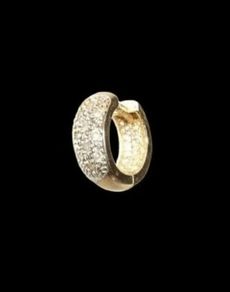 Vintage Hallmarked Yellow Gold Diamond Ear Cuff