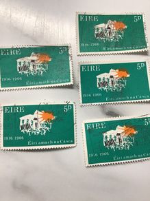 5x 1966 Easter Rising commemorative 5p stamps