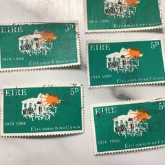 5x 1966 Easter Rising commemorative 5p stamps