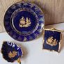Vintage Limoges Cobalt Blue Decorative Ornaments Image 2