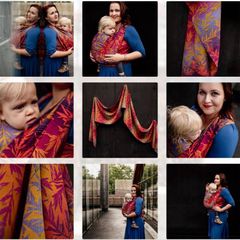 Woven baby wrap - Kenhuru Olive Wanderer size 7 (5,2m)