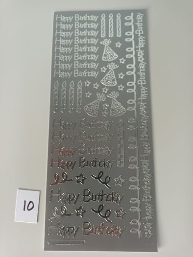 Craft Stickers -  Happy Birthday - Mixed