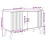 Sideboard White and Brown 114x43x73.5 cm Image 7