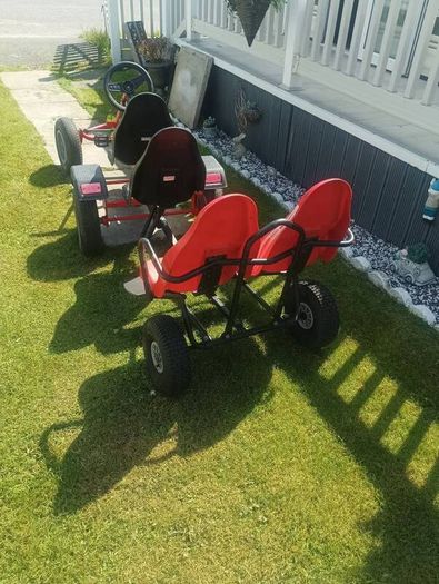 Berg Go kart and 2 seat trailer