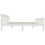 Bed Frame with 2 Drawers White Solid Pine Wood 160x200 cm Image 5