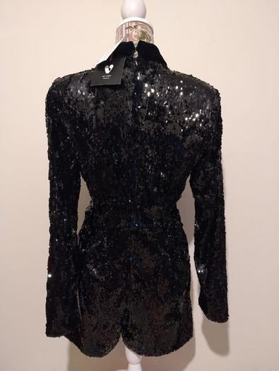 Black Sequin Pocket Playsuit new with tags