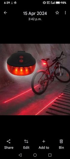 Back Light With 2 Safety Lazer Lights