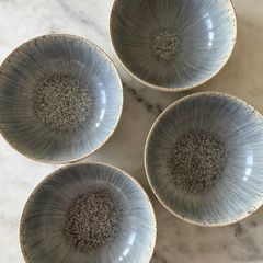 Denby Halo Grey/Blue Speckled Cereal Bowls Set of 4