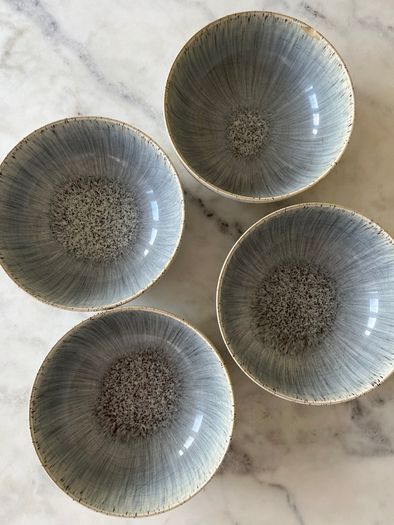 Denby Halo Grey/Blue Speckled Cereal Bowls Set of 4
