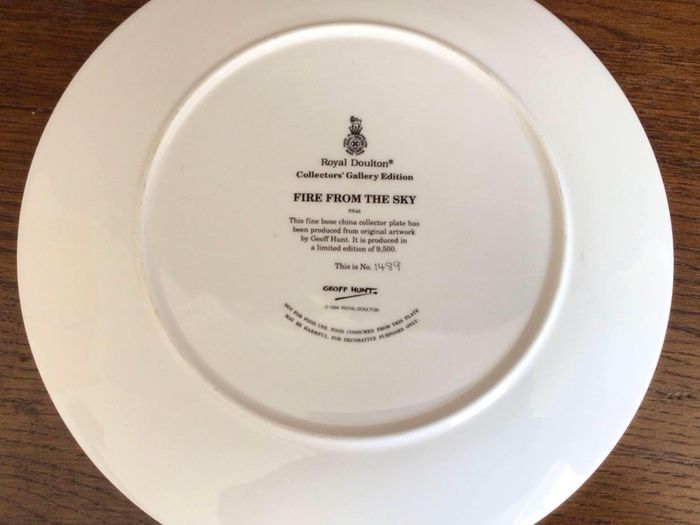 Royal Doulton Decorative picture plate fire from the sky