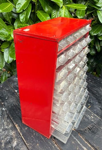 Vintage Plasco Metal Framed Storage Cabinet
