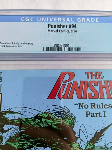 The Punisher Issue 94 CBCS / CGC 9.6 Certified Graded Comic Framed  DC Marvel