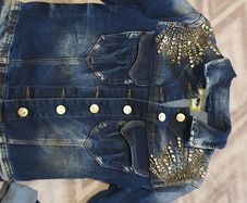 Jeans/Denim rhinestone jacket