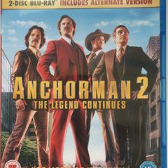 Anchorman: The Legend Continues [2013] Will Ferrell, Steve Carell, Paul Rudd, David Koechner, Christina Applegate & Fred Willard [2xBlu-ray Movie]